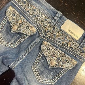 Grace in LA girls sparkle rhinestone jeans size 10